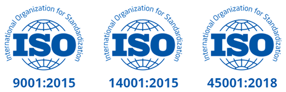 ISO 9001, ISO 45001, ISO 14001